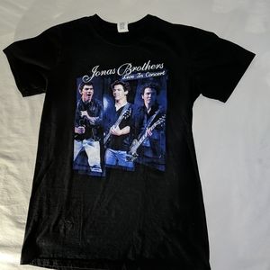 2009 Jonas Brothers Concert Band Tour Black T-Shirt Adult S Kevin Nick Joe Jonas